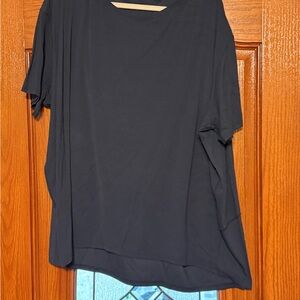 Lululemon Athletica Back in Action Navy Short Sleeve Tee size 20